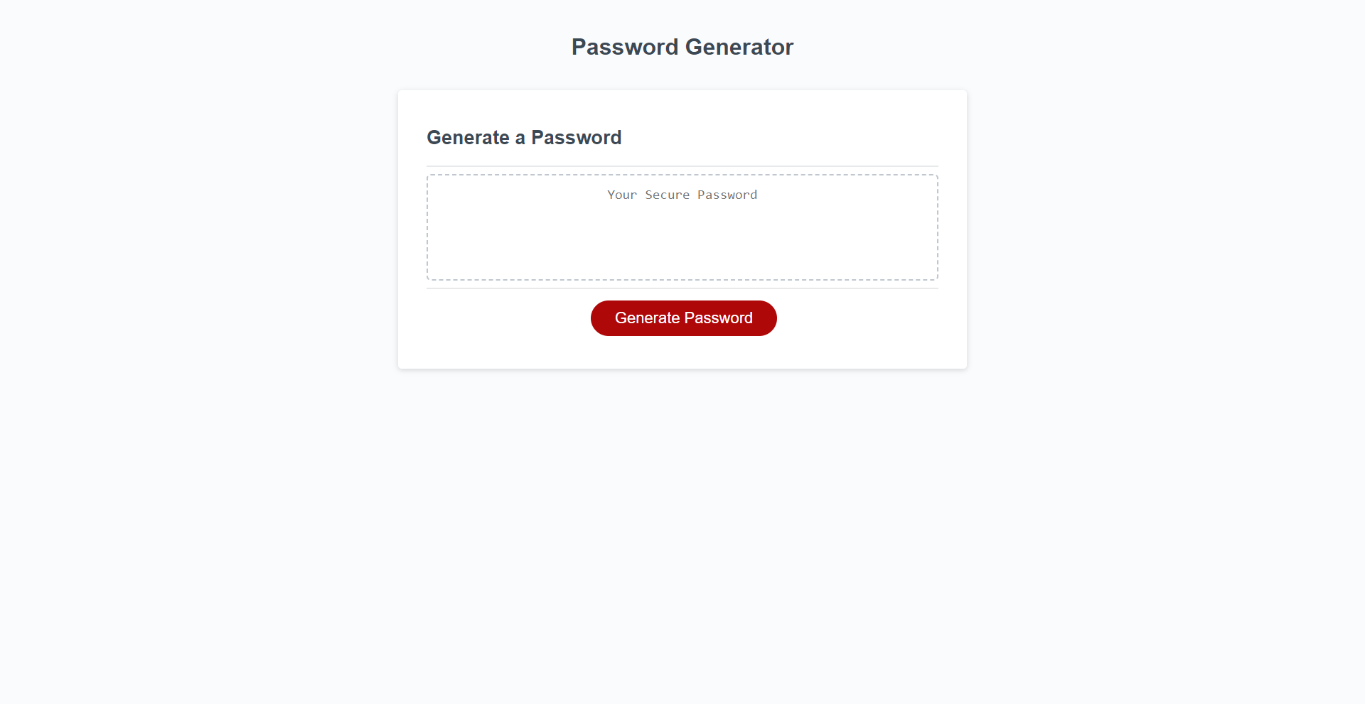 Password Generator